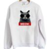 Meow Cat With Glasses Sweatshirt