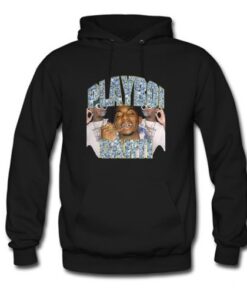 Playboi Carti Hip Hop Hoodie Black