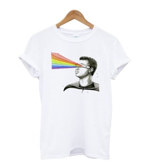 Star Trek Geordi Reading Rainbow T Shirt