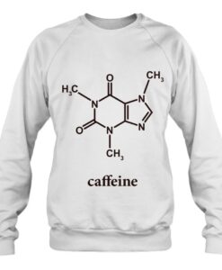 caffeine molecule sweatshirt grey