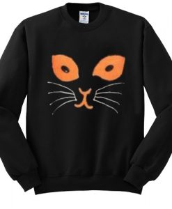 Cat Face Crewneck Sweatshirt