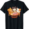 Cats Otaku Japanese ramen Tee