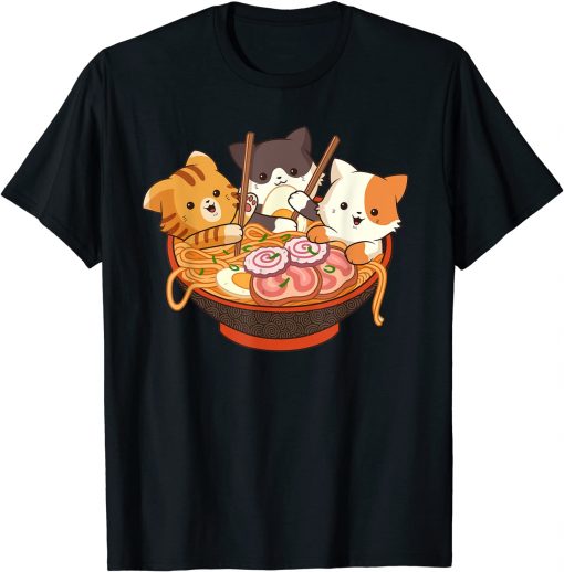 Cats Otaku Japanese ramen Tee