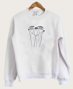 Cutout Neck Slit Side Dip Hem Sweatshirt