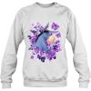 Eeyore With Purple Flower Sweatshirt
