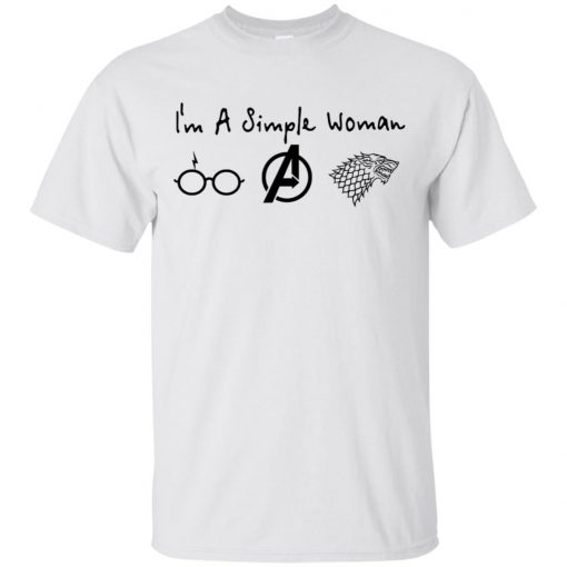 I’m A Simple Woman Love Harry Potter Avengers And GOT T Shirt