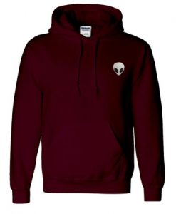 Alien Head Pocket Print Hoodie