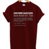 Snowboarder Definition T Shirt
