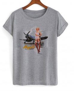 Corsair F4U Flying Angels Blonde Girl T Shirt