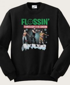 Fortnite Christmas Flossing Through The Snow Sweatshirt