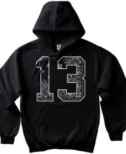 13 black bandana hoodie