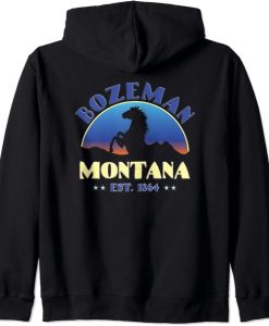 Bozeman Montana Est 1864 Hoodie Back