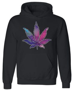 Galaxy Weed Leaf Unisex Hoodie