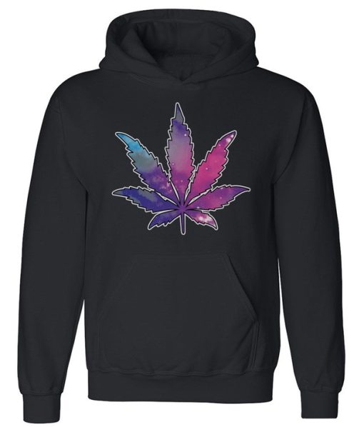 Galaxy Weed Leaf Unisex Hoodie