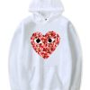 Comme Des Garcons Red Heart Hoodie