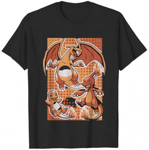 Charmander Charmeleon Charizard Vintage T-shirt