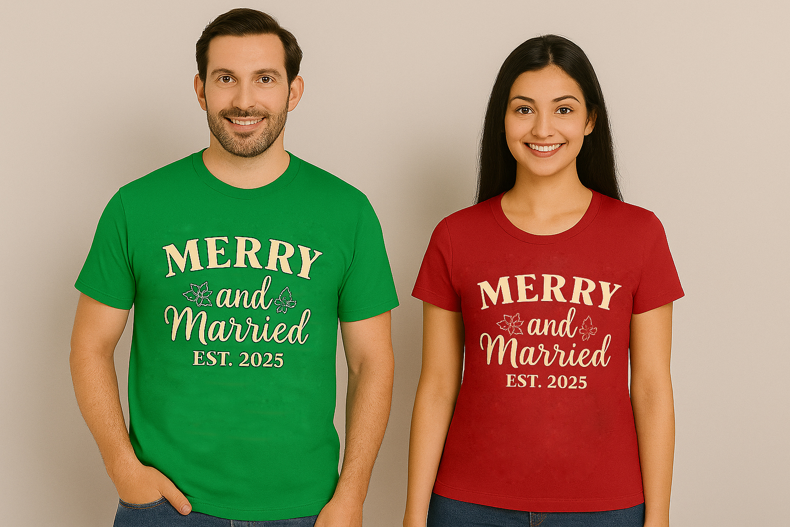 Merry and Married Couple T Shirt Merry and Married Couple T Shirt