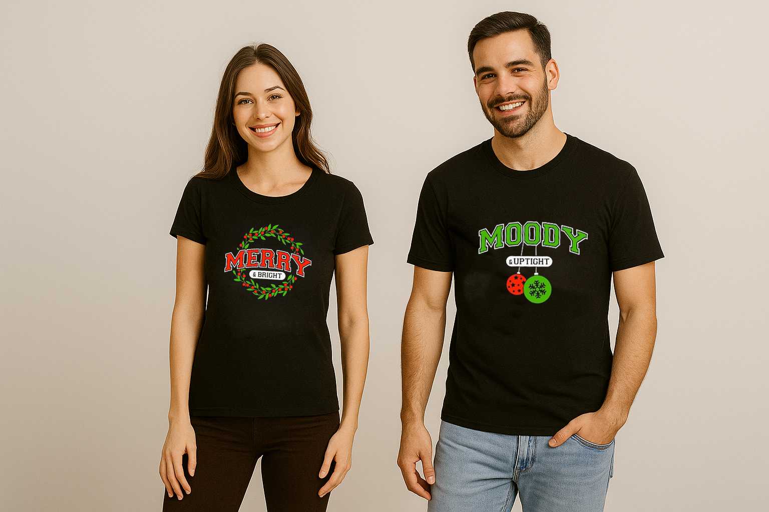 Moody And Uptight Shirt Merry And Bright Couple T Shirt Moody And Uptight Shirt Merry And Bright Couple T Shirt